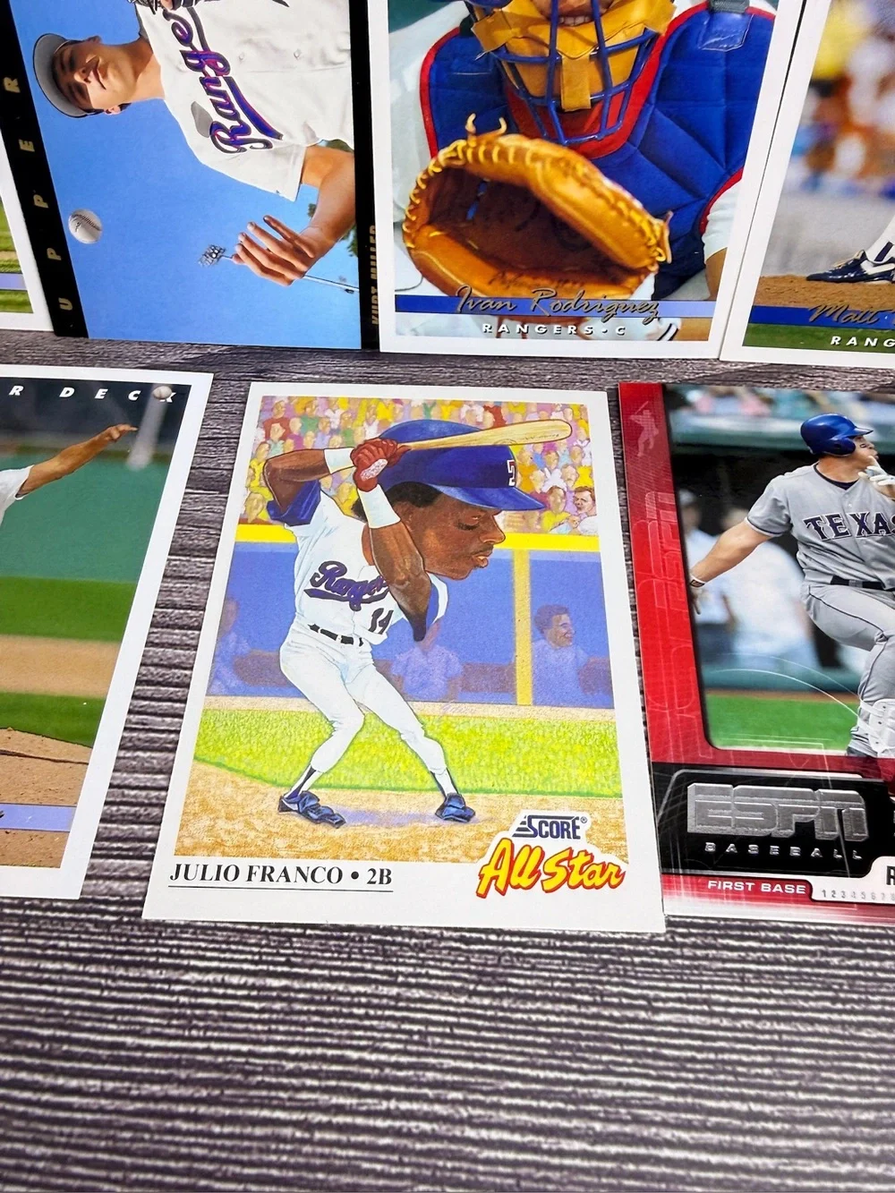 Texas Rangers Baseball Card Lot of 7 Ivan Rodriguez Teixeira UD